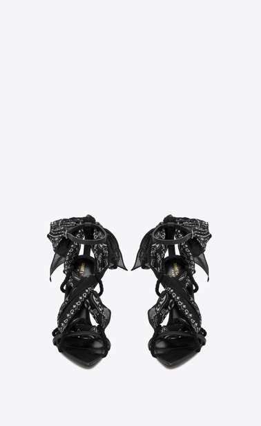 DALLAS Bandana sandals in leather and suede